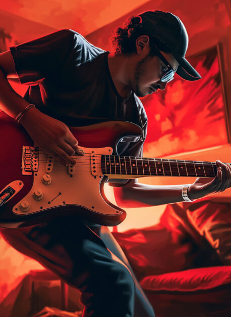 Guitarist in Rhythmic Flow Guitarist in Rhythmic Flow