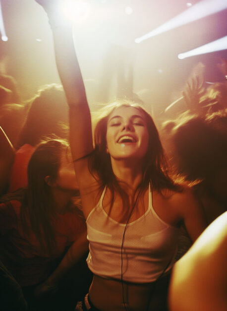 Joyful Celebration at a Music Concert Joyful Celebration at a Music Concert